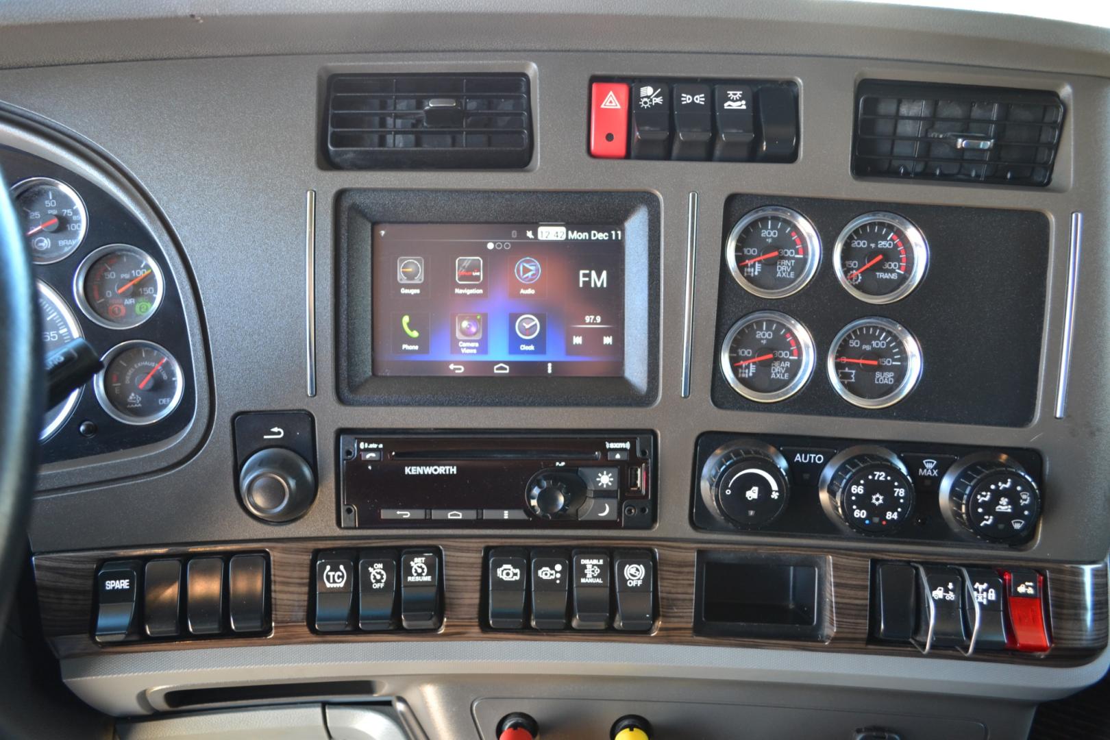 2017 MAROON KENWORTH T680 with an PACCAR MX13 12.9L 455HP engine, ULTRASHIFT 10SPD AUTOMATIC transmission, located at 9172 North Fwy, Houston, TX, 77037, (713) 910-6868, 29.887470, -95.411903 - 76" RAISED ROOF SLEEPER, DOUBLE BUNK, DUAL 135 GALLON FUEL TANKS, WB: 230", RATIO: 3.36, ALUMINUM WHEELS, BUILT-IN NAVIGATION, CRUISE CONTROL, POWER WINDOWS, LOCKS, & MIRRORS, ENGINE BRAKE, 53,200LB GVWR - Photo#19